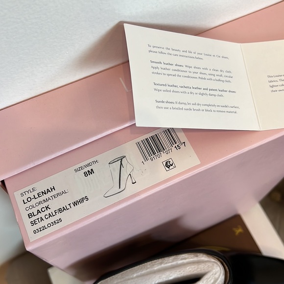 LOUISE ET CIE Lenah Square Toe Bootie in Black Size 8 New WITHOUT The Box - Picture 8 of 8